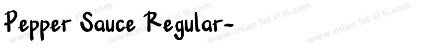 Pepper Sauce Regular字体转换